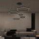 kelvo® LEXAGON KLV-101-0179 Κρεμαστό Φωτιστικό Οροφής LED 120W 12000lm 200° AC 220-240V IP20 Ρυθμιζόμενο Λευκό CCT με Χειριστήριο από 2700K έως 6000K Dimmable - Lumileds SMD Chip - Μαύρο Ματ - Μ110 x Π90 x Υ110cm - 3 Χρόνια Εγγύηση - 2