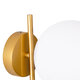 JADA 01426 Μοντέρνο Φωτιστικό Τοίχου Απλίκα Μονόφωτο Μεταλλικό Χρυσό με Λευκό Ματ Γυαλί Μ15 x Π21.5 x Υ18cm - 8