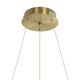 kelvo® GLOW KLV-101-0162 Κρεμαστό Φωτιστικό Οροφής LED 36W 3600lm 360° AC 220-240V IP20 Ρυθμιζόμενο Λευκό CCT με Χειριστήριο από 2700K έως 6000K Dimmable - Lumileds SMD Chip - Χρυσό Πλατίνα - Μ70 x Π70 x Υ40cm - 3 Χρόνια Εγγύηση - 10