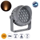  FLOODMENA 90336 Προβολέας Σποτ Wall Washer με Αντιθαμβωτική Γρίλια LED 24W 2040lm 30° AC 220-240V Αδιάβροχο IP67 Ultra Θερμό Λευκό 2200K - Bridgelux SMD Chip - Γκρι Ανθρακί - Μ19.5 x Π16 x Υ21cm - 3 Χρόνια Εγγύηση - 1