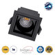 PLUTO-S 60269 Χωνευτό LED Spot Downlight TrimLess Μ6.4xΠ6.4cm 7W 875lm 38° AC 220-240V IP20 Μ6.4 x Π6.4 x Υ4.9cm - Τετράγωνο - Μαύρο & Anti-Glare HoneyComb - Θερμό Λευκό 2700K - Bridgelux COB - 5 Years Warranty