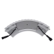  TREEJINA 90691 Κυρτή Μπάρα Φωτισμού Wall Washer για Φυτά - Δέντρα LED 18W 1710lm 10° DC 24V Αδιάβροχο IP67 Φυσικό Λευκό 4500K Dimmable - Bridgelux SMD Chip - Γκρι - Μ29 x Π11 x Υ10.5cm - 3 Χρόνια Εγγύηση - 6