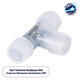 70660 Σύνδεσμος T για Μονόχρωμο Φωτοσωλήνα LED 360° Degree DC 230V 2 Pin Αδιάβροχος IP68