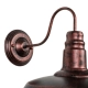 RAY 01052 Vintage Φωτιστικό Τοίχου - Απλίκα με Ντουί 1 x E27 AC 220-240V IP20 - Χάλκινο Εφέ Σκουριάς - Μ35 x Π40 x Υ32cm - 9