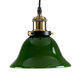 NOSTALGIA 00768 Vintage Κρεμαστό Φωτιστικό Οροφής Μονόφωτο Πράσινο Γυάλινο Καμπάνα με Χρυσό Ντουί Φ18 x Υ18cm - 4