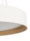 kelvo® RONDO KLV-101-0589 Κρεμαστό Φωτιστικό Οροφής LED 36W 3600lm 120° AC 220-240V IP20 Ρυθμιζόμενο Λευκό CCT με Διακόπτη στο Driver 2700K/4500K/6000K Triac Dimmable - Lumileds SMD Chip & ENEC/TÜV Driver - Λευκό Ματ & Εφέ Ξύλου - Μ50 x Π50 x Υ7cm - 5 Χρόνια Εγγύηση - 5