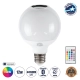  RGBOO 76072 Λάμπα E27 G95 με IR Ασύρματο χειριστήριο & 3W Bluetooth Ηχείο LED 12W 780lm 260° AC 220-240V IP20 Πολύχρωμο RGBW Dimmable - Sanan SMD Chip - Μ13 x Π25 x Υ43cm - 2 Χρόνια Εγγύηση - 1