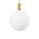 kelvo® ESTETICO KLV-101-0384 Κρεμαστό Φωτιστικό Οροφής για Λάμπα με Ντουί E27 AC 220-240V IP20 - Χρυσό Βούρτσας Πλατίνα & Λευκό - Μ40 x Π40 x Υ58cm - 5