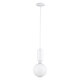 MAVERICK 00944 Μοντέρνο Κρεμαστό Φωτιστικό Οροφής Μονόφωτο Λευκό Μεταλλικό Γυάλινο Μπάλα Φ15 x Υ15cm - 3