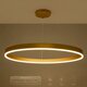 kelvo® VENOM KLV-101-0195 Κρεμαστό Φωτιστικό Οροφής LED 75W 7500lm 120° AC 220-240V IP20 Ρυθμιζόμενο Λευκό CCT με Χειριστήριο από 2700K έως 6000K Dimmable - Lumileds SMD Chip - Χρυσό Πλατίνα - Μ100 x Π100 x Υ6.5cm - 3 Χρόνια Εγγύηση - 12