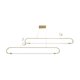 kelvo® GLOW KLV-101-0178 Κρεμαστό Φωτιστικό Οροφής LED 28W 2800lm 360° AC 220-240V IP20 Ρυθμιζόμενο Λευκό CCT με Χειριστήριο από 2700K έως 6000K Dimmable - Lumileds SMD Chip - Χρυσό Πλατίνα - Μ167 x Π7 x Υ24cm - 3 Χρόνια Εγγύηση - 14