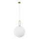 kelvo® BELLISSIMO KLV-101-0378 Κρεμαστό Φωτιστικό Οροφής για Λάμπα με Ντουί E27 AC 220-240V IP20 - Χρυσό Βούρτσας Πλατίνα & Λευκό - Μ40 x Π40 x Υ62cm - 3