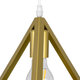 TRIANGLE 00615 Μοντέρνο Κρεμαστό Φωτιστικό Οροφής Δίφωτο Χρυσό Μεταλλικό Πλέγμα Μ60 x Π22 x Y130cm - 5