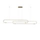 kelvo® GLOW KLV-101-0178 Κρεμαστό Φωτιστικό Οροφής LED 28W 2800lm 360° AC 220-240V IP20 Ρυθμιζόμενο Λευκό CCT με Χειριστήριο από 2700K έως 6000K Dimmable - Lumileds SMD Chip - Χρυσό Πλατίνα - Μ167 x Π7 x Υ24cm - 3 Χρόνια Εγγύηση - 6