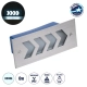 WALLLIGHT-ARINA 90672 Χωνευτό Φωτιστικό Τοίχου LED 6W 720lm 120° DC 24V Αδιάβροχο IP67 Μ17 x Π7 x Υ5.5cm Ψυχρό Λευκό 6000K - Ανοξείδωτο Ατσάλι - 3 Years Warranty