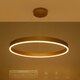 kelvo® VENOM KLV-101-0192 Κρεμαστό Φωτιστικό Οροφής LED 67W 6700lm 120° AC 220-240V IP20 Ρυθμιζόμενο Λευκό CCT με Χειριστήριο από 2700K έως 6000K Dimmable - Lumileds SMD Chip - Χρυσό Πλατίνα - Μ80 x Π80 x Υ6.5cm - 3 Χρόνια Εγγύηση - 11