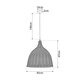 kelvo® BAHAMAS KLV-102-0002 Κρεμαστό Φωτιστικό Οροφής για Λάμπα με Ντουί E27 AC 220-240V IP20 - Μπεζ - Μ45 x Π45 x Υ47cm - 5