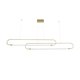 kelvo® GLOW KLV-101-0178 Κρεμαστό Φωτιστικό Οροφής LED 28W 2800lm 360° AC 220-240V IP20 Ρυθμιζόμενο Λευκό CCT με Χειριστήριο από 2700K έως 6000K Dimmable - Lumileds SMD Chip - Χρυσό Πλατίνα - Μ167 x Π7 x Υ24cm - 3 Χρόνια Εγγύηση - 5