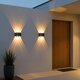 kelvo® SIXOAD KLV-101-0006 Φωτιστικό Τοίχου / Απλίκα LED 18W 1800lm 30° AC 220-240V Αδιάβροχο IP65 Θερμό Λευκό 2700K - CREE XPE Chip & TÜV SÜD Driver - Μαύρο Ματ - Μ17 x Π4 x Υ8cm - 5 Χρόνια Εγγύηση - 1
