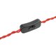 WHIP 77675 Μοντέρνο DIY Πλεκτό Καλώδιο με Διακόπτη On/Off AC 220-240V IP20 - Κόκκινο & Μαύρο - Μ150 x Π2.7 x Υ1.9cm - 3