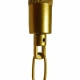 Vintage Κρεμαστό Φωτιστικό Οροφής Τρίφωτο Χρυσό Μεταλλικό με Μπεζ Σχοινί  LUXOR 01598 - 6