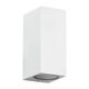 kelvo® BURANO KLV-101-0023 Φωτιστικό Τοίχου / Απλίκα για 2 Λάμπες MR16 με Ντουί GU10 AC 220-240V Αδιάβροχο IP65 - Λευκό Ματ - Μ8 x Π8 x Υ15cm - 3