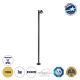 GARDENIA 60510 Φωτιστικό Κήπου - Πάρκου - Πλατείας - Κολωνάκι Αρχιτεκτονικού Φωτισμού Εξωτερικού Χώρου LED 7W 700lm 60° AC220-240V Αδιάβροχο IP65 - Σώμα Αλουμινίου & Tempered Glass - Μ15 x Π18 x Υ180cm - Θερμό Λευκό 2700K - Γκρι Ανθρακί - Bridgelux Chip - 5 Years Warranty
