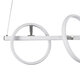 CIRCOLARE 61320 Κρεμαστό Φωτιστικό Οροφής Design LED CCT 75W 8400lm 360° AC 220-240V - Εναλλαγή Φωτισμού μέσω Τηλεχειριστηρίου All In One Ψυχρό 6000k+Φυσικό 4500k+Θερμό 2700k Dimmable Μ120 x Π25 x Υ25cm - Λευκό - 6