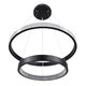 kelvo® DIAMOND KLV-101-0235 Κρεμαστό Φωτιστικό Οροφής LED 75W 7500lm 360° AC 220-240V IP20 Ρυθμιζόμενο Λευκό CCT με Χειριστήριο από 2700K έως 6000K Dimmable - Lumileds SMD Chip - Μαύρο Ματ - Μ60 x Π60 x Υ40cm - 3 Χρόνια Εγγύηση - 5