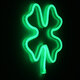 78572 Φωτιστικό Ταμπέλα Φωτεινή Επιγραφή NEON LED Σήμανσης FOUR LEAF CLOVER 5W με Καλώδιο Τροφοδοσίας USB - Μπαταρίας 3xAAA (Δεν Περιλαμβάνονται) - Πράσινο - 6