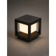 PRISM GLB-103-0017 Φωτιστικό Κολωνάκι Κήπου LED 10W 900lm 90° AC 220-240V Αδιάβροχο IP65 Θερμό Λευκό 2700K - Sanan SMD Chip - Μαύρο Ματ - Μ15 x Π15 x Υ16cm - 3 Χρόνια Εγγύηση - 3