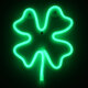 78572 Φωτιστικό Ταμπέλα Φωτεινή Επιγραφή NEON LED Σήμανσης FOUR LEAF CLOVER 5W με Καλώδιο Τροφοδοσίας USB - Μπαταρίας 3xAAA (Δεν Περιλαμβάνονται) - Πράσινο - 5