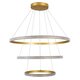 kelvo® DIAMOND KLV-101-0240 Κρεμαστό Φωτιστικό Οροφής LED 120W 12000lm 180° AC 220-240V IP20 Ρυθμιζόμενο Λευκό CCT με Χειριστήριο από 2700K έως 6000K Dimmable - Lumileds SMD Chip - Χρυσό Πλατίνα - Μ80 x Π80 x Υ80cm - 3 Χρόνια Εγγύηση - 4