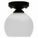 Μοντέρνο Φωτιστικό Οροφής Μονόφωτο Μαύρο με Λευκό Ματ Γυαλί Καμπάνα Φ13  MAURA 01318 - 3