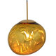 Μοντέρνο Κρεμαστό Φωτιστικό Οροφής Μονόφωτο Γυάλινο Χρυσό Φ36  DIXXON GOLD 01466 - 2