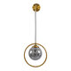 VIENNA 00923 Μοντέρνο Φωτιστικό Τοίχου Απλίκα Μονόφωτο Χρυσό Μεταλλικό Γυάλινο Μπάλα με Ρυθμιζόμενη Ανάρτηση Μ25 x Π23 x Υ27cm - 3