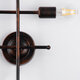 PIPING 00662 Vintage Industrial Επιτοίχιο Φωτιστικό Πολύφωτο Σκούρο Καφέ- Χάλκινο Μεταλλικό Πλέγμα Μ40 x Π9 x Υ52cm - 5