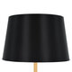CEDAR 00827 Μοντέρνο Φωτιστικό Δαπέδου Μονόφωτο Μεταλλικό Μαύρο με Καπέλο και Ξύλινη Λεπτομέρεια Φ40 x Υ148cm - 6