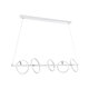 CIRCOLARE 61320 Κρεμαστό Φωτιστικό Οροφής Design LED CCT 75W 8400lm 360° AC 220-240V - Εναλλαγή Φωτισμού μέσω Τηλεχειριστηρίου All In One Ψυχρό 6000k+Φυσικό 4500k+Θερμό 2700k Dimmable Μ120 x Π25 x Υ25cm - Λευκό - 12