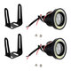 81634 Σετ Προβολάκια Ομίχλης Angel Eyes LED CREE COB 40W 6400lm 45° DC 12V Αδιάβροχα IP65 Ψυχρό Λευκό 6000K - 6