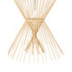 YOSHI 01928 Boho Κρεμαστό Φωτιστικό Οροφής Μονόφωτο 1 x E27 AC220-240V IP20 - Φ35 x Υ60cm - Μπεζ Ξύλινο Πλέγμα - 8