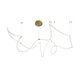 kelvo® GLOW KLV-101-0158 Κρεμαστό Φωτιστικό Οροφής LED 105W 10500lm 360° AC 220-240V IP20 Ρυθμιζόμενο Λευκό CCT με Χειριστήριο από 2700K έως 6000K Dimmable - Lumileds SMD Chip - Χρυσό Πλατίνα - Μ180 x Π180 x Υ110cm - 3 Χρόνια Εγγύηση - 5