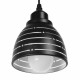 Μοντέρνο Κρεμαστό Φωτιστικό Οροφής Μονόφωτο Μεταλλικό Μαύρο Λευκό Καμπάνα Φ13  LINE STARS 01483 - 5