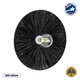 COLOMBO 02279 Boho Φωτιστικό Τοίχου - Απλίκα Μονόφωτο 1 x E27 AC 220-240V IP20 - Φ40 x Υ4.5cm - Μαύρη Φυσική Ράφια Άχυρο Πλέγμα - 5 Χρόνια Εγγύηση