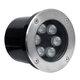 UNDERGROUND-TINA 90666 Χωνευτό Φωτιστικό Σποτ Δαπέδου LED 9W 945lm 30° DC 24V Αδιάβροχο IP65 Φ12 x Υ9cm Πολύχρωμο RGBW DMX512 - Ανοξείδωτο Ατσάλι - 3 Years Warranty - 3