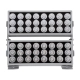 FLOOD-ZENA 90220 Προβολέας Wall Washer για Φωτισμό Κτιρίων LED 120W 10800lm 3° DC 24V Αδιάβροχο IP65 L38 x W30.5 x H24cm Θερμό Λευκό 2700K - Ασημί - 3 Years Warranty - 4
