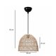 CESTINO 204-0178 Boho Κρεμαστό Φωτιστικό Οροφής Μονόφωτο 1 x E27 AC 220-240V IP20 Μπεζ - Μ30 x Π30 x Υ25cm - 2