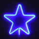 78583 Φωτιστικό Ταμπέλα Φωτεινή Επιγραφή NEON LED Σήμανσης STAR 5W με Καλώδιο Τροφοδοσίας USB - Μπαταρίας 3xAAA (Δεν Περιλαμβάνονται) - Γαλάζιο - 5
