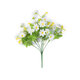 78200 Τεχνητό Φυτό Μπουκέτο Διακοσμητικών Λουλουδιών με 10 Λευκές και Κίτρινες Μαργαρίτες Μ27 x Π27 x Υ33cm
