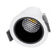 PLUTO-S 60246 Χωνευτό LED Spot Downlight TrimLess Φ6.4cm 7W 910lm 38° AC 220-240V IP20 Φ6.4 x Υ4.9cm - Στρόγγυλο - Λευκό με Μαύρο Κάτοπτρο & Anti-Glare HoneyComb - Φυσικό Λευκό 4500K - Bridgelux COB - 5 Years Warranty